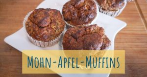 Gesunde Mohn-Apfel-Muffins ohne Mehl